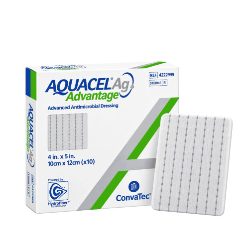 AQUACEL Ag Advantage Antimicrobial Dressing 4 x 5 inch ConvaTec